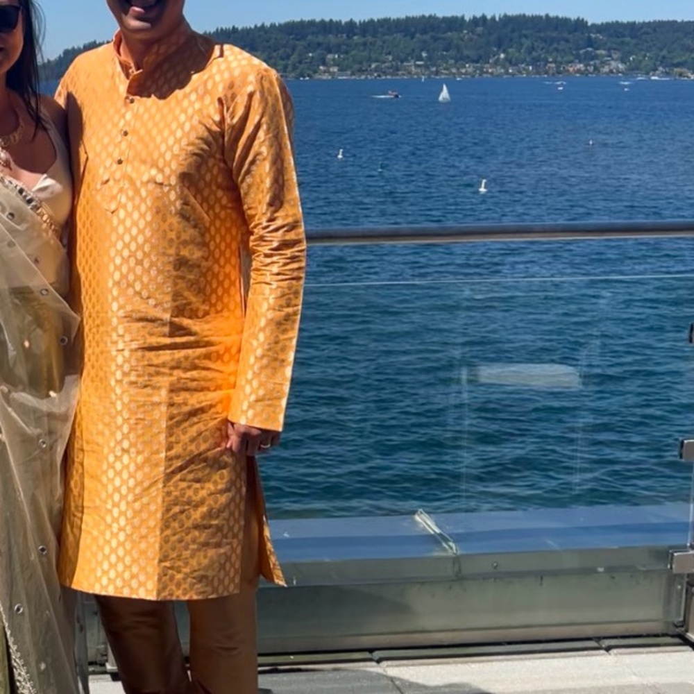 Yellow-Gold Kurta with Pants